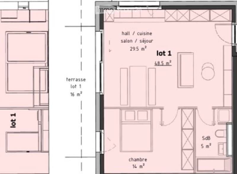 À LOUER -APPARTEMENT NEUF DE 2,5 PIÈCES AVEC JARDIN PRIVATIF (2)