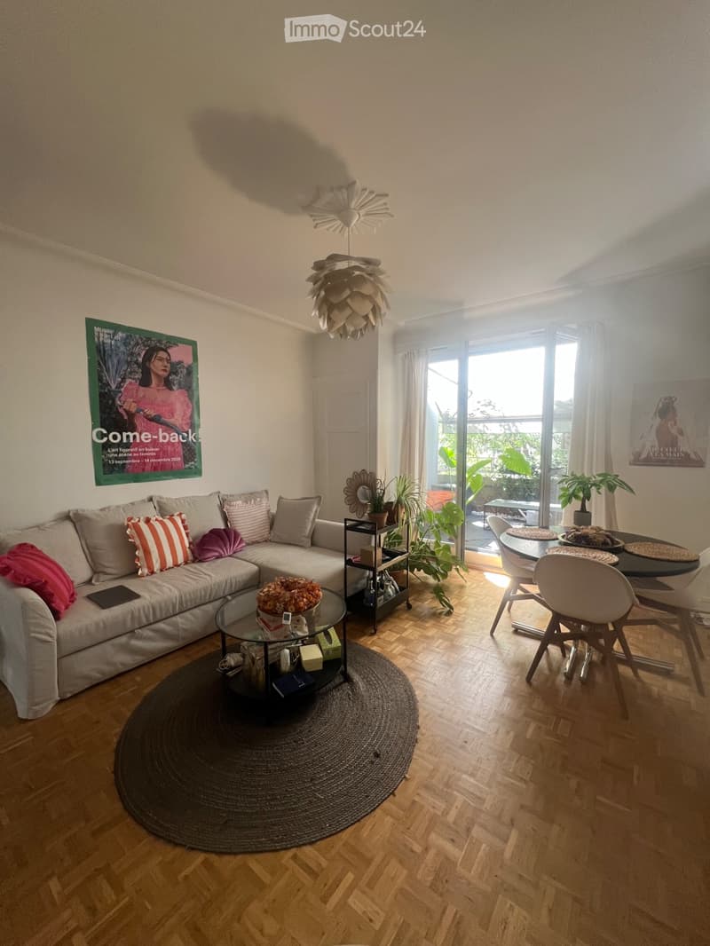 Sous location 2,5 pcs meublé 3 mois dès mi-oct (1)
