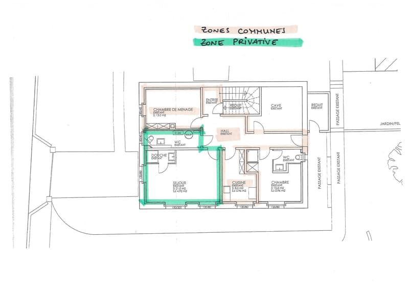 Chambre Privative Meublée, 1 personne, Petite Colocation (5)