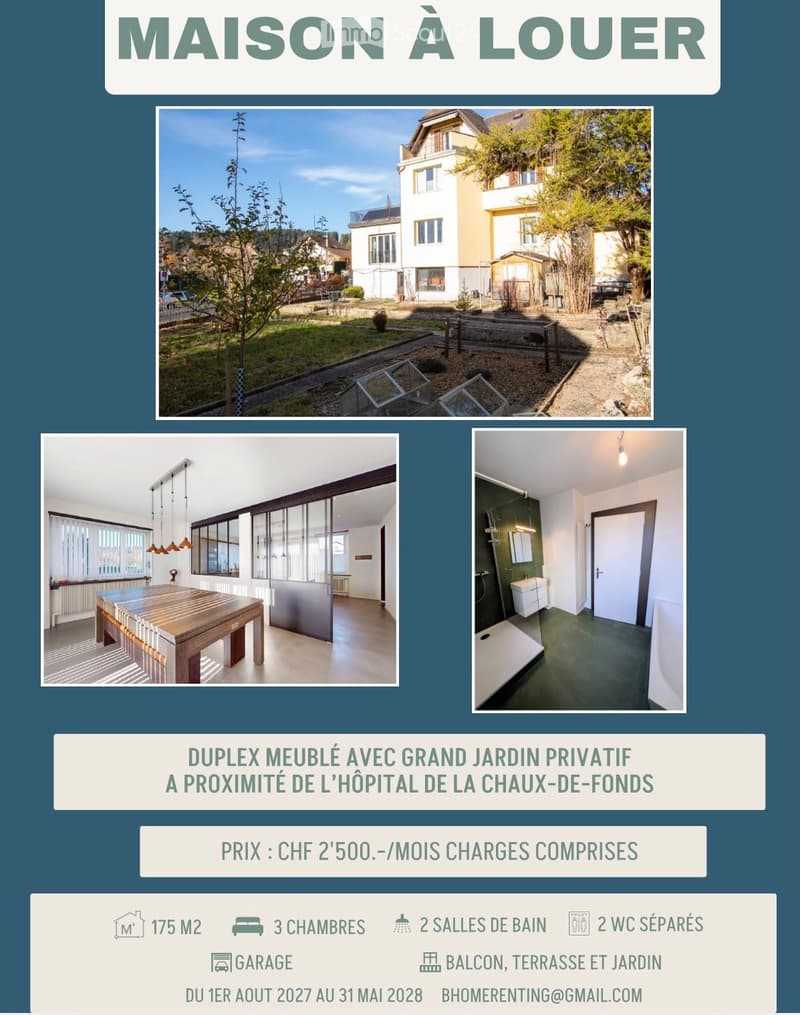 Grand duplex à louer dans une maison pour 10 mois (1)