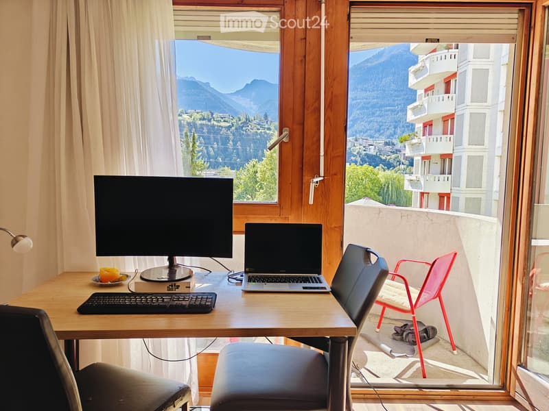 Möbiliertes 1.5-Zimmer-Studio mit Bergblick in Naters (1)
