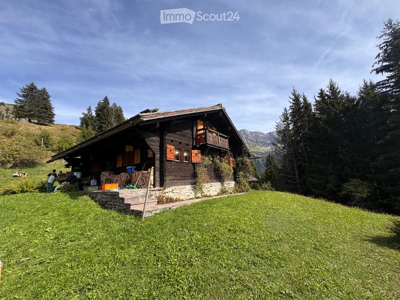Chalet individuel authentique, saison hiver, Gryon Frience (1)