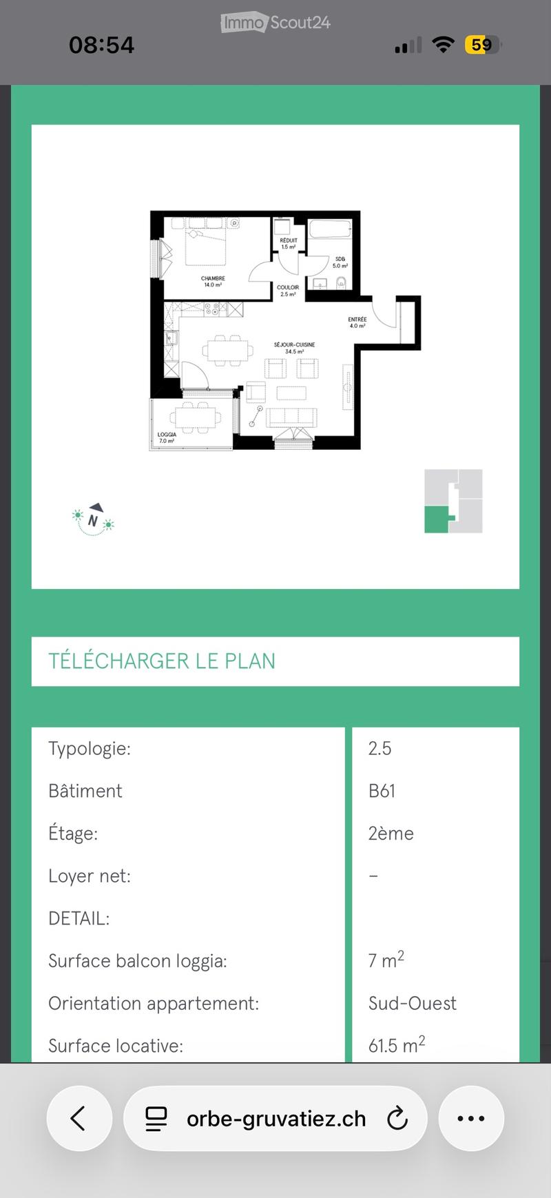 REPRISE DE BAIL - BEL APPARTEMENT 2,5 PIÈCES (1)