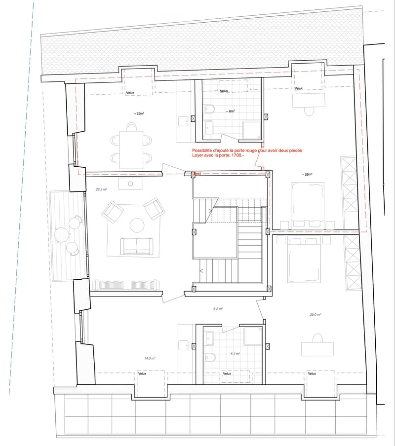 Unité avec salle de bain privé de 49m2 et 130m2 espaces (2)