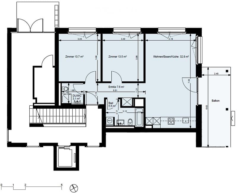 Unfurnished 3.5-room apartment in Suurstoffi, Rotkreuz (4)