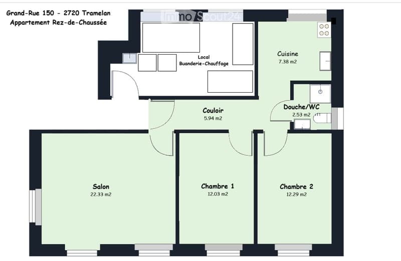 Tramelan - Superbe appartement 3.5 pces entièrement rénové (5)