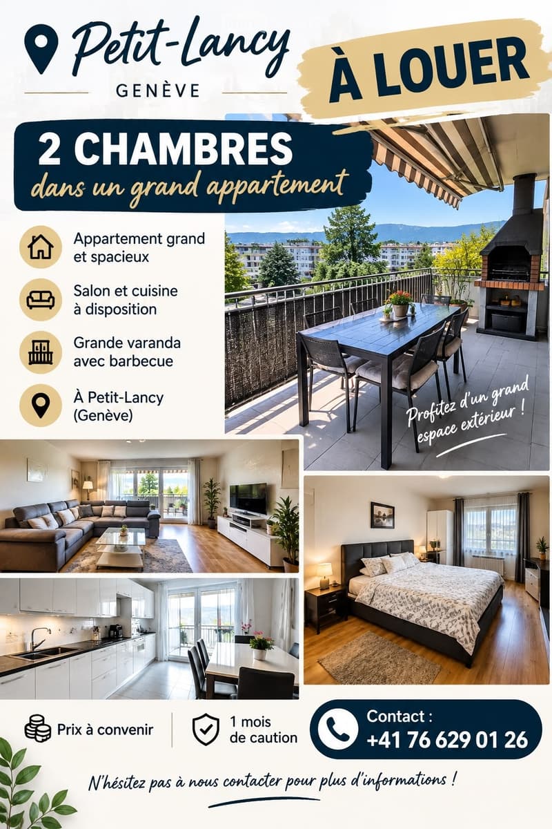 2 Chambres à louer au Petit-Lancy (1)