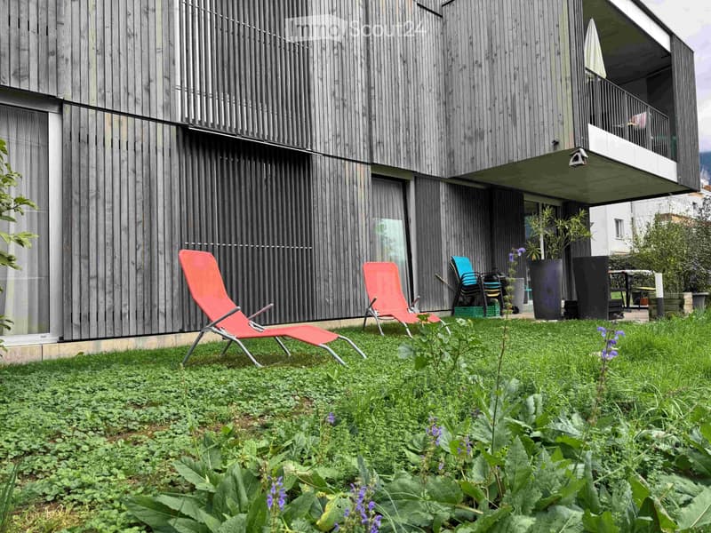 3.5 pces avec terrasse, jardin et place de parc bien situé (1)