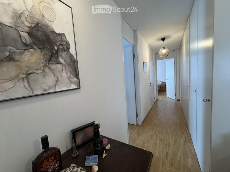 3.5 pces avec terrasse, jardin et place de parc bien situé (9)
