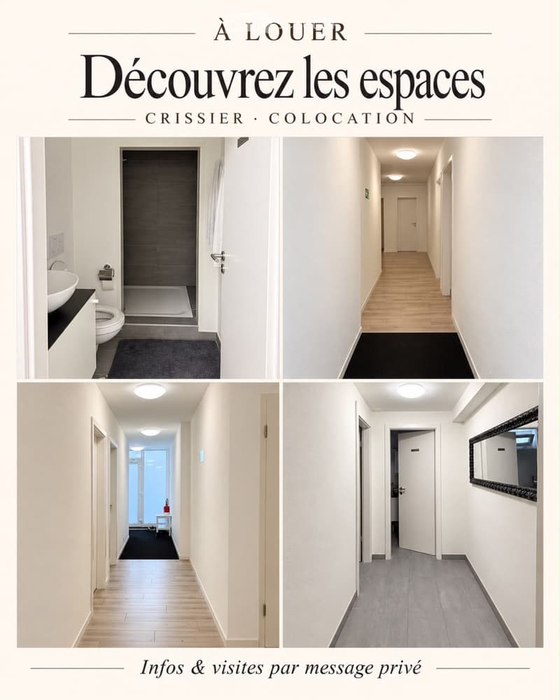 Chambres à louer dans appartement partagé Crissier (2)