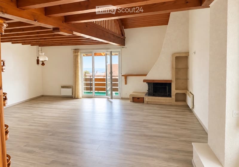 Duplex lumineux avec balcon et vue sur le lac Arzier (3)
