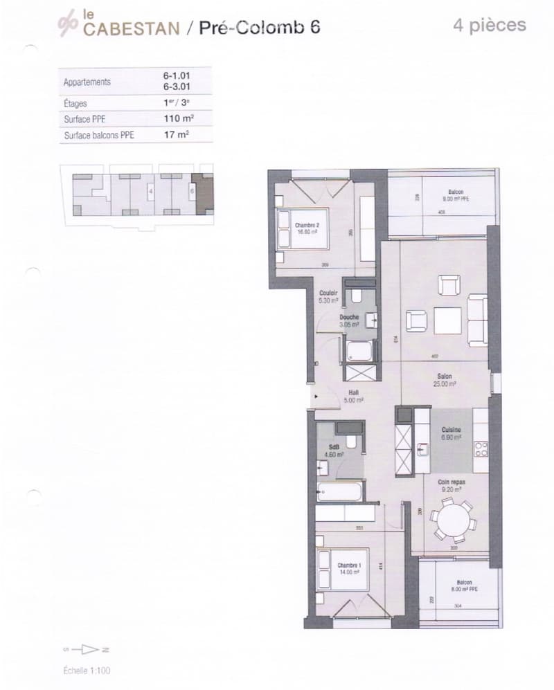 Appartement traversant de 4 pièces de 110m2 (2)