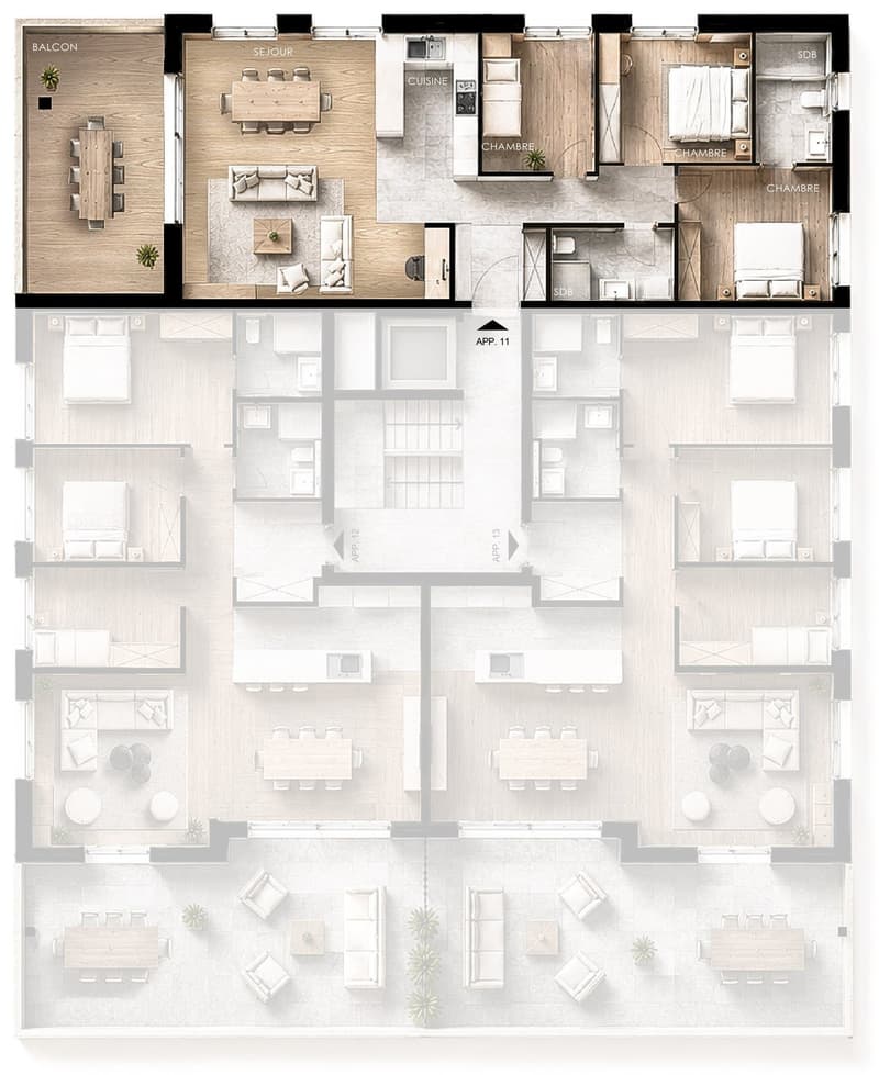 Trois chambres, deux salles de bain, le train au Châble (15)