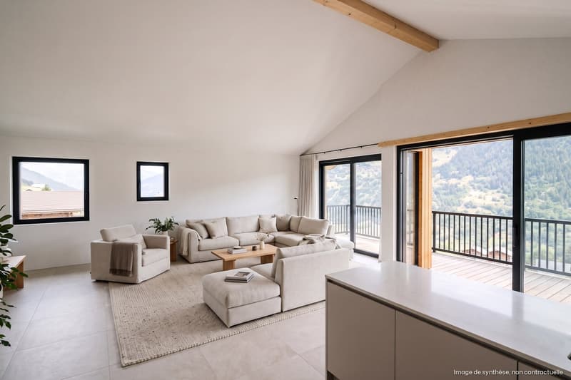 Les Dziles - 3½ pièces neuf de plain-pied avec terrasse, Bruson (9)