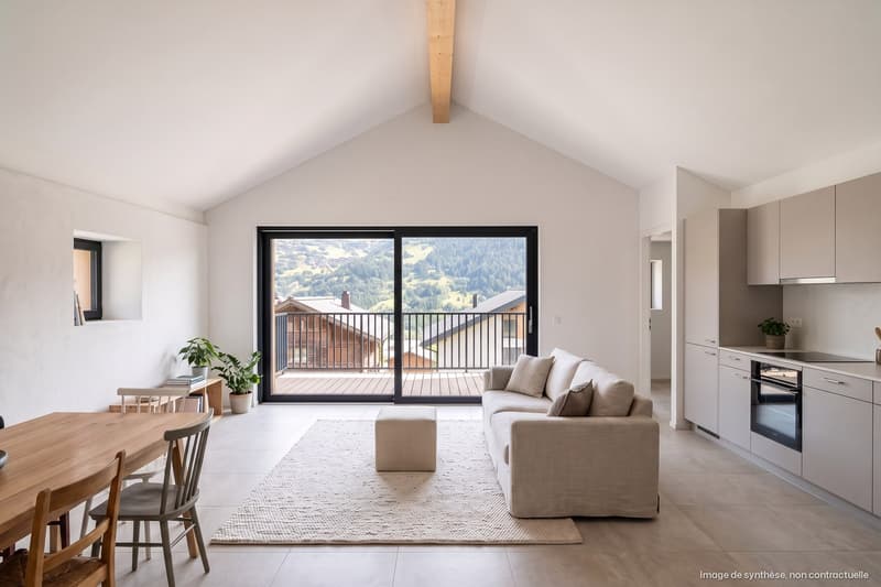 Les Dziles - 3½ pièces neuf de plain-pied avec terrasse, Bruson (6)