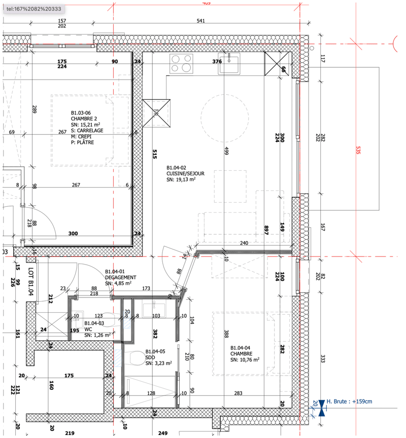 Kitchen, two bedrooms, living room, bedroom, WC, storage, cellar