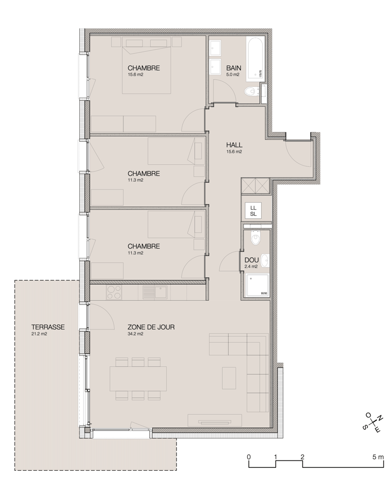 Vionnaz - 4-room apartment 1/2 - Plot A03 - Ground floor - Investor or private (2)
