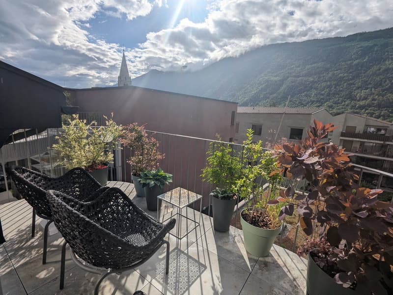 Kleines Juwel! Zur Miete, im Herzen von Martigny, eine atypische 2-Zimmer-Wohnung! (8)