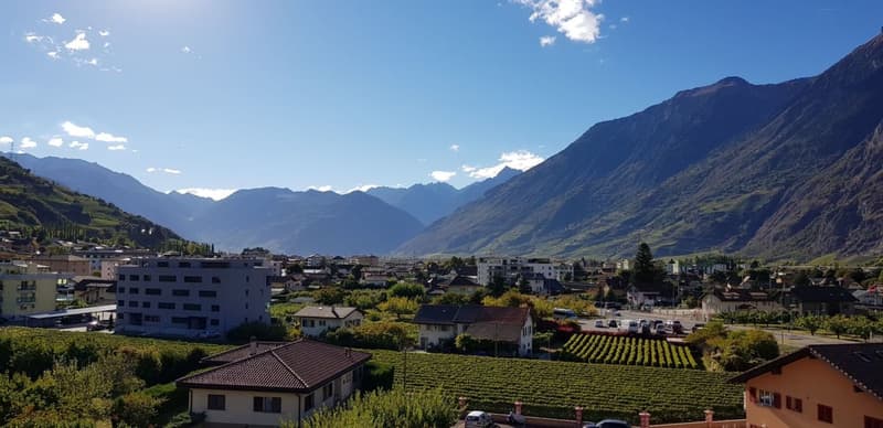 meublé - 2.5 pces en attique à l'entrée du village avec places de parc et balcon (9)