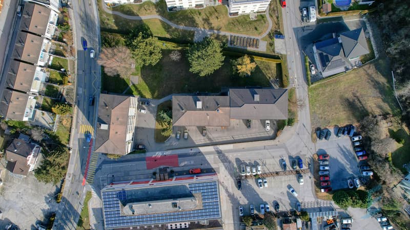 Appartement Sierre - Vue drone / Wohnung Siders - Drohnen Ansicht / Apartment Sierre - Drone view