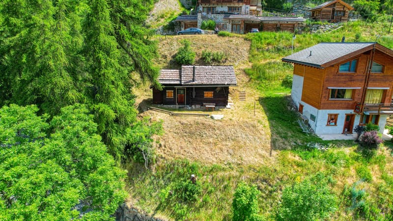 Chalet Ayer - Vue drone / Chalet Ayer - Drohnenaufnahme / Ayer Chalet - Drone View