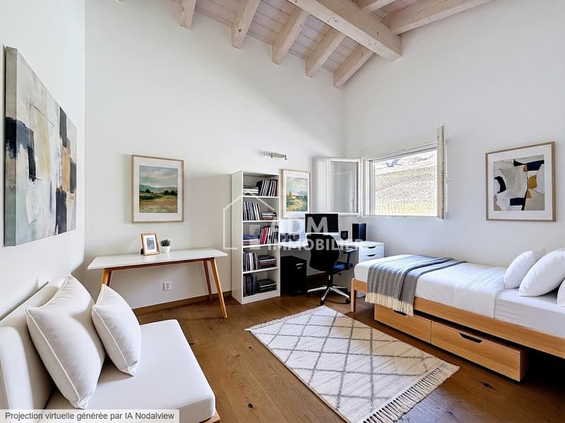 Chambre 2 - photo retravaillée virtuellement