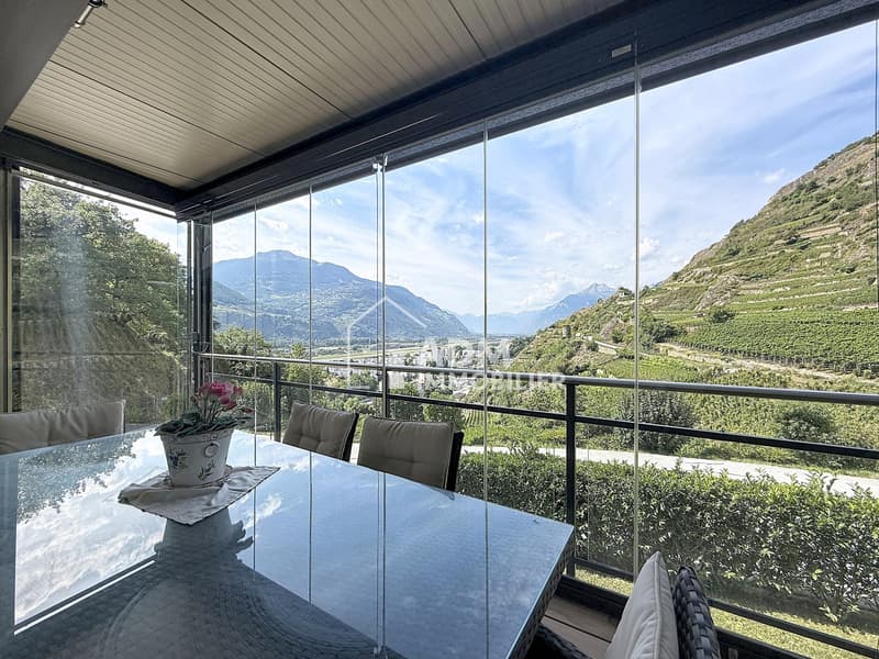 Sion, appartement 4.5 pièces, vue imprenable sur la vallée du Rhône (10)