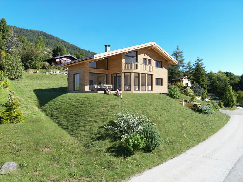 Chalet neuf à Mayens d'Arbaz - Vue panoramique - Résidence principale (1)