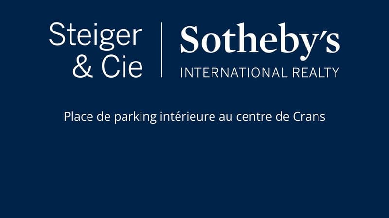 Place de parking en souterrain au coeur de Crans-Montana (1)