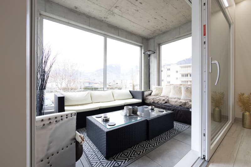 Magnificent 3½-room attic with large terrace/veranda in Aproz-Sion (7)