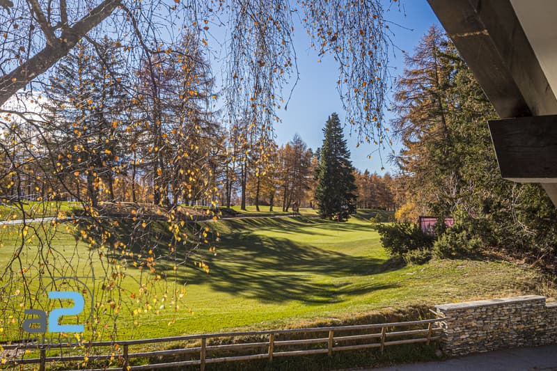 In the heart of Crans and on the edge of the golf course, chalet with two apartments (4)