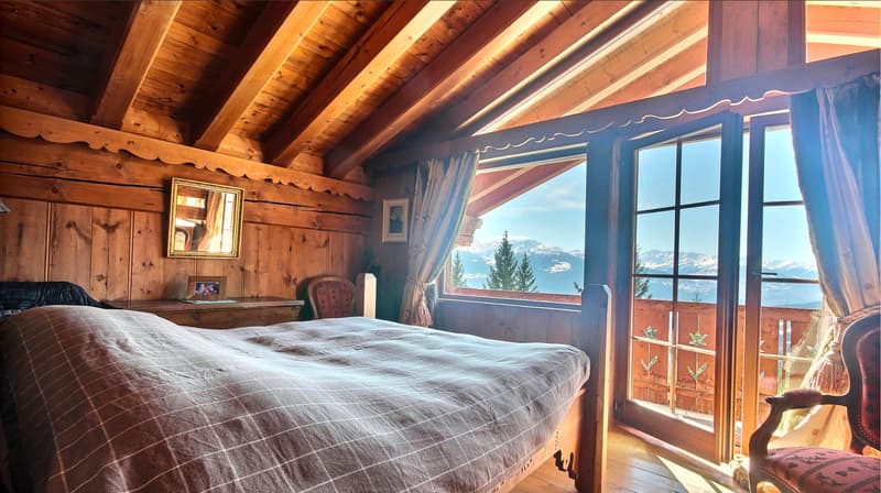 LOCATION Semaine Chalet familiale avec vue panoramique sur les Alpes (12)