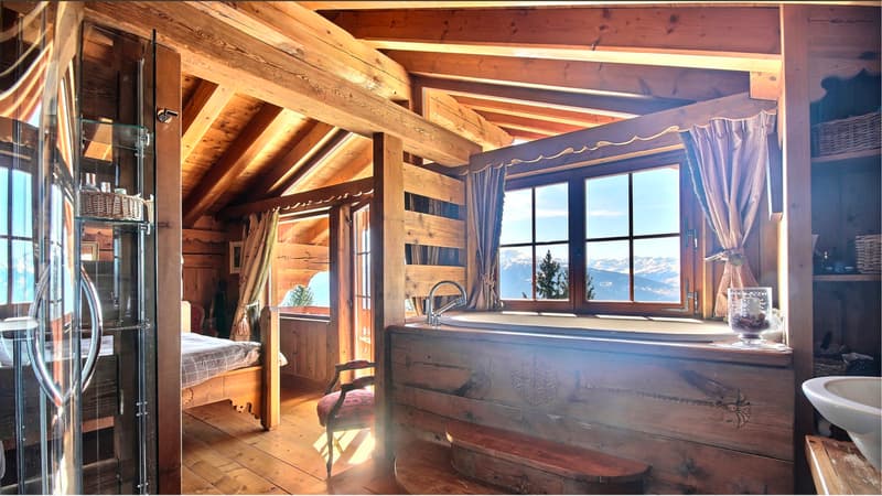 LOCATION Semaine Chalet familiale avec vue panoramique sur les Alpes (11)