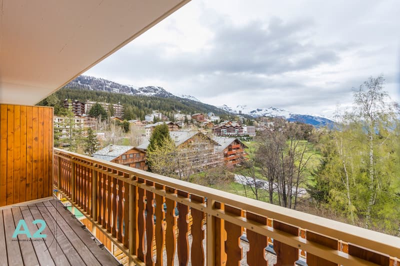 Very nice studio in the center of Crans with mountain view (3)