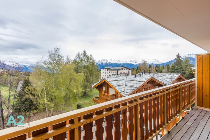 Very nice studio in the center of Crans with mountain view (7)