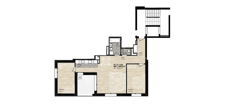 Location à l'année: appartement neuf au coeur du village de Montana (1)