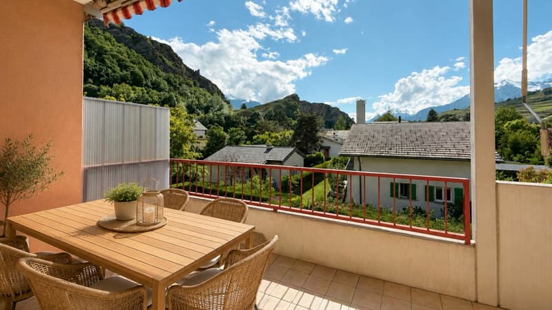 Duplex de 148 m² avec balcon et vue dégagée - Sion / Platta (1)