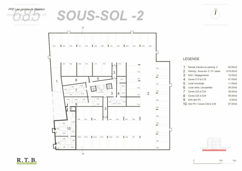 Vente place de parc garage souterrain PPE Les Jardins de Mabillon Monthey (7)