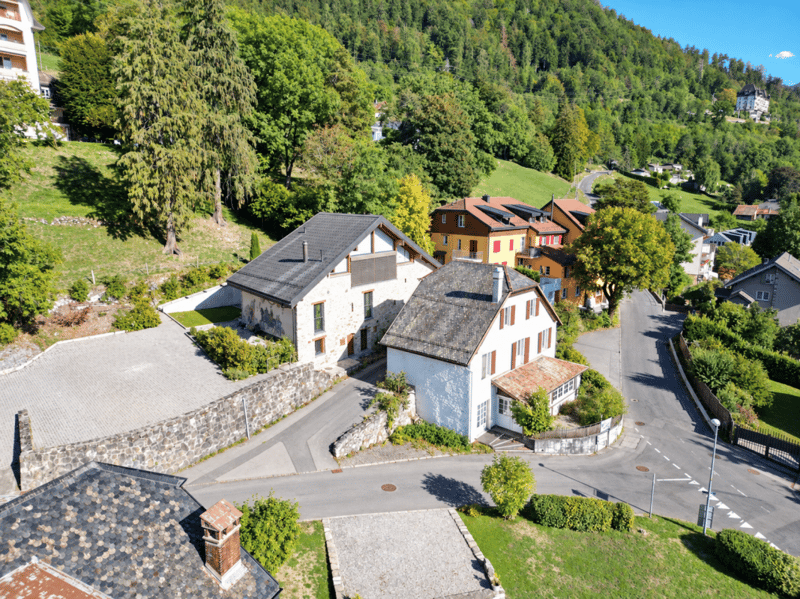Historique grange rénovée à Chamby avec vue sur le lac et les montagnes (12)