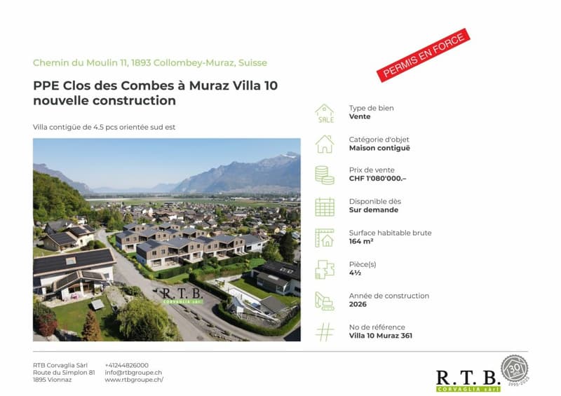 PPE Clos des Combes à (1893 Muraz) Monthey/VS Villa 8 nouvelle construction (12)