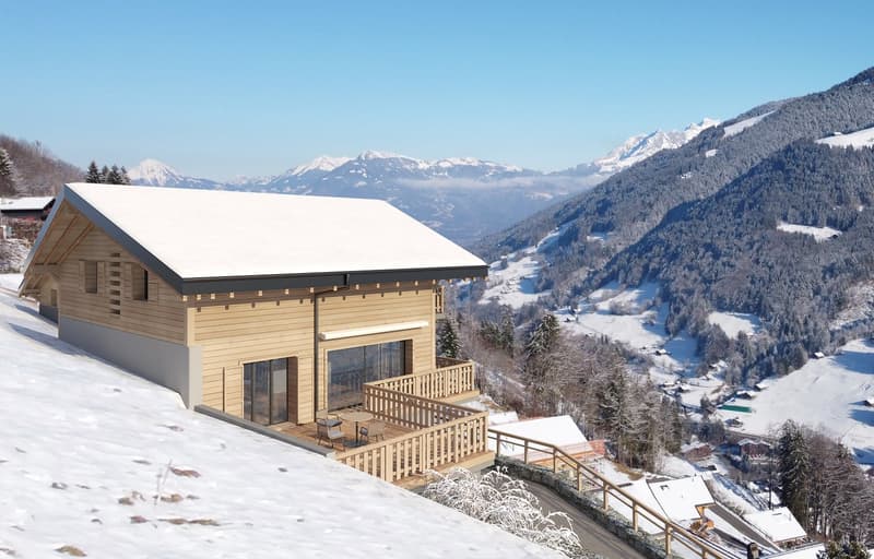 Individual Chalet "Les Pommats B" for Sale in Val d'Illiez – Building Permit in Force (2)