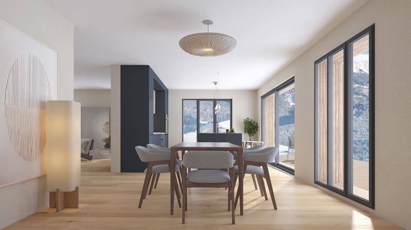 Individual Chalet "Les Pommats A" for Sale in Val d’Illiez – Building Permit in Force (6)