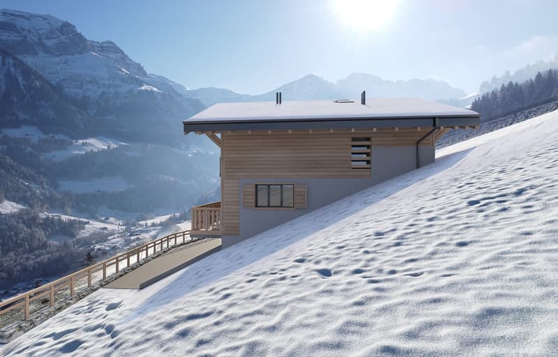 Individual Chalet "Les Pommats A" for Sale in Val d’Illiez – Building Permit in Force (2)