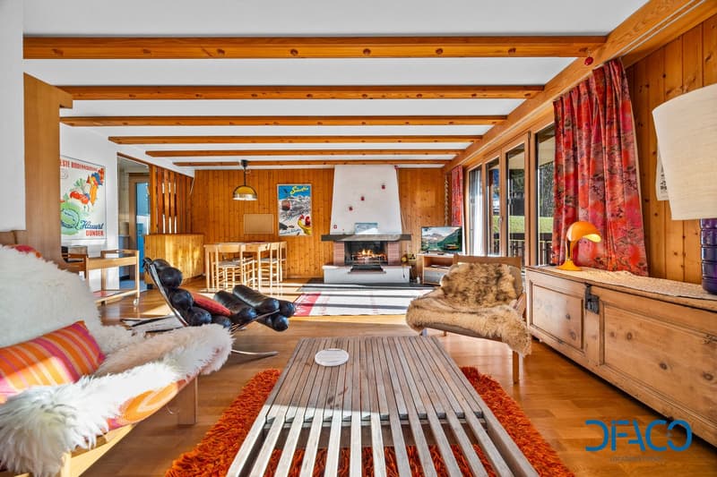 modern living room with fireplace, fireplace and open concept