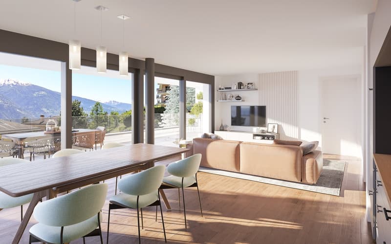 Meraviglioso appartamento di 3,5 locali con vista sulle montagne a Venthône (3)