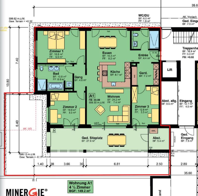 Hochwertige 4.5 Zimmerwohnung im Erdgeschoss (10)
