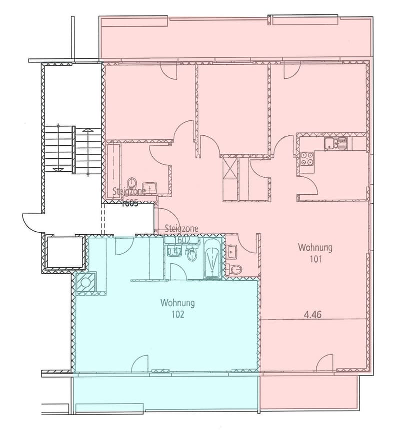 living room, kitchen, 2 bedrooms, 2 bathrooms, balcony