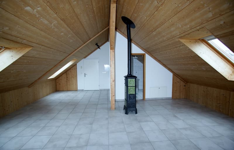 1.5-Zimmer-Dachwohnung mit Kaminofen und traumhafter Bergsicht (1)
