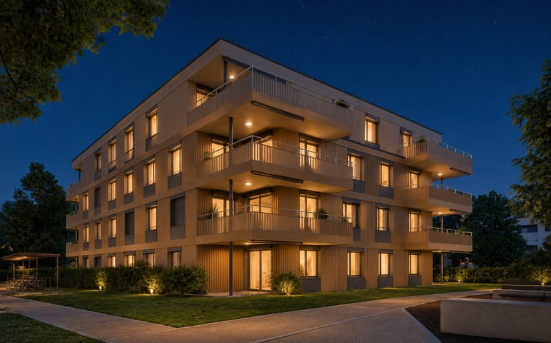 "Neue top 4½-Zimmer-Wohnungen - "Bachpromenade" - Courgevaux" (1)