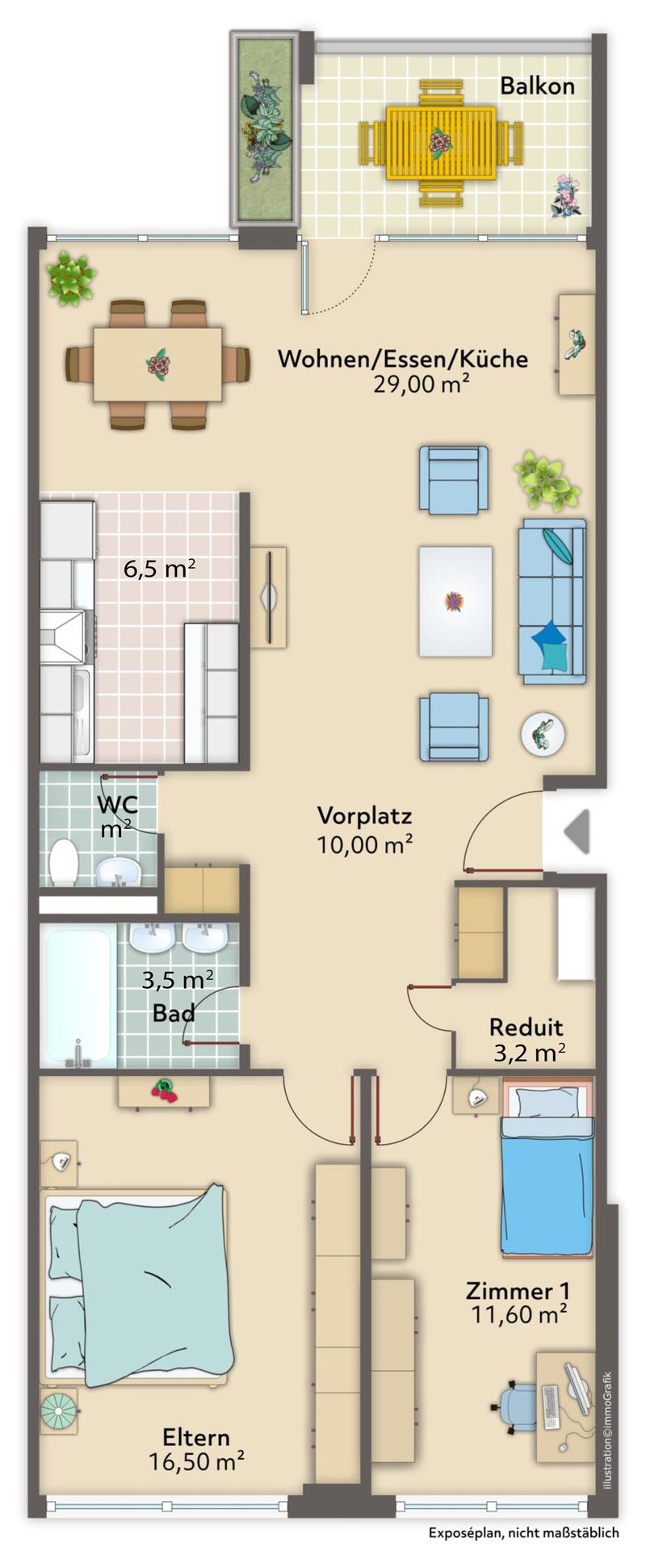 Appartement 3½ pièces au Kappelenring - Hinterkappelen (11)